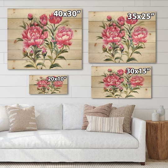 Designart - Purple Peonies Bush I